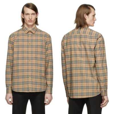 SSENSE Burberry's Beige Check George Shirt