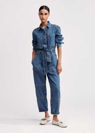 ME+EM Denim Jumpsuit + Belt